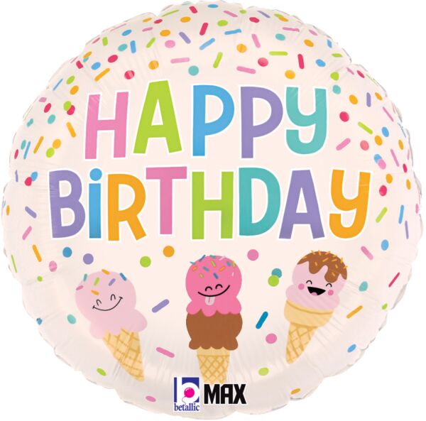 Happy Birthday Ice Cream Cones