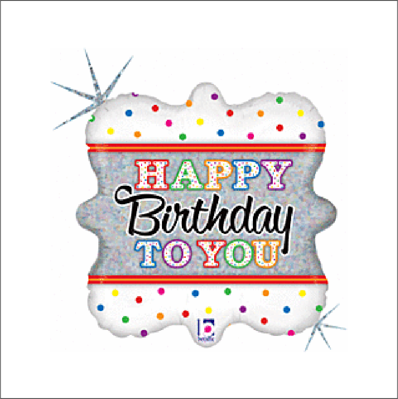 Holographic Candle Birthday Marquee Balloon