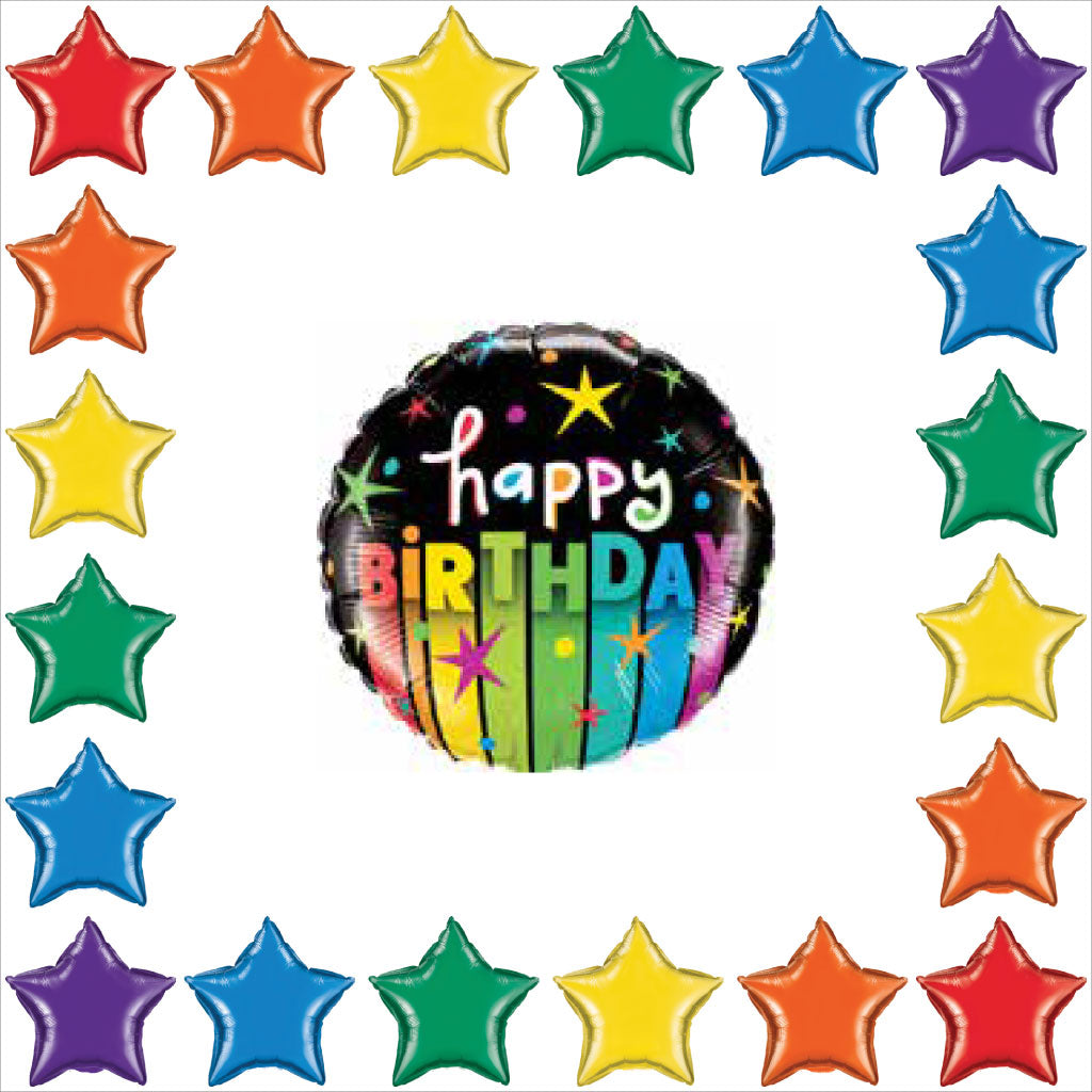 Birthday Colorful Stripes