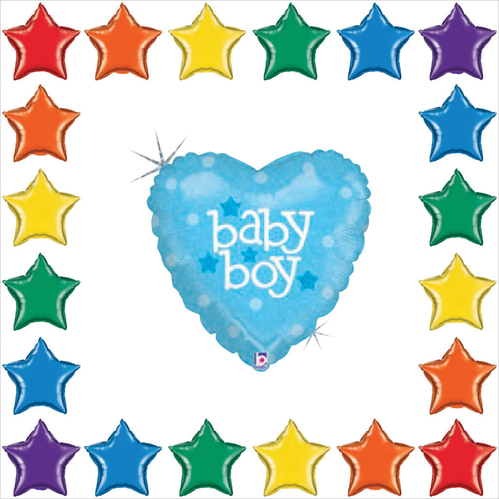 Baby Boy Heart - Holographic